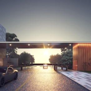 现代入口大门门3D模型下载